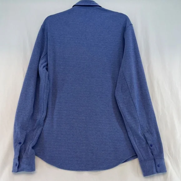 Lululemon Overshirt Collared Snap Long Sleeve Blue Men’s Size Large - Picture 5 of 15